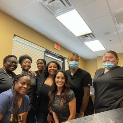 Photo of Unity Dental Assisting students during class at our Dental Assistant School.